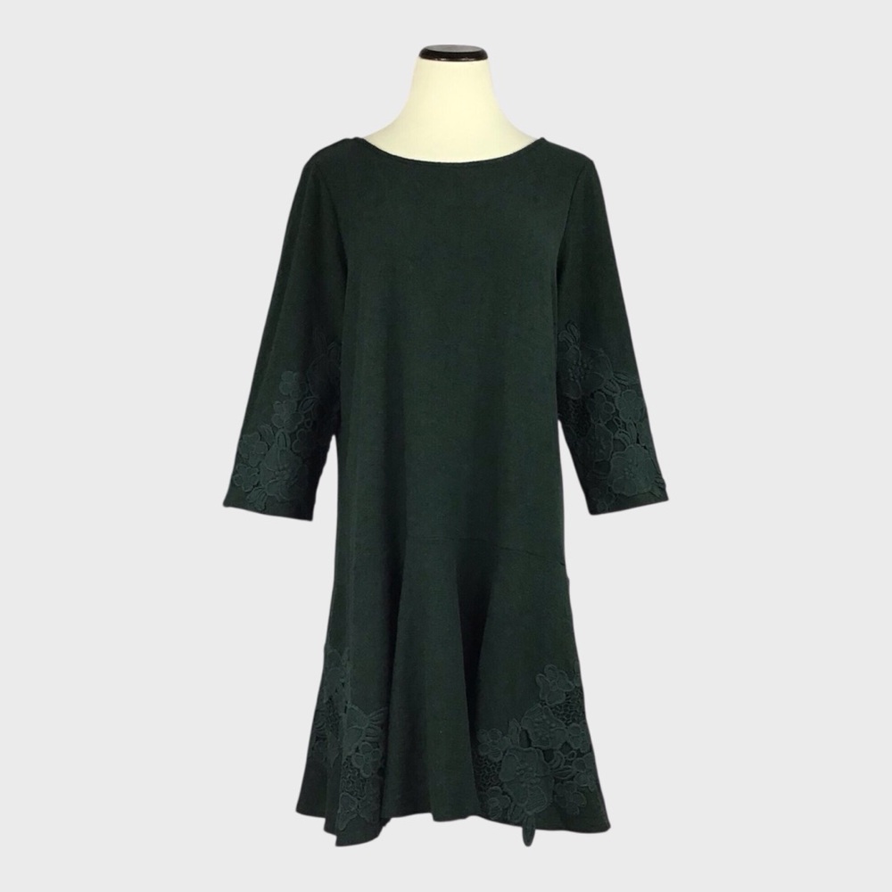 Maeve by Anthropologie Cotton Linen Tierra Applique Oversized‎ Dress